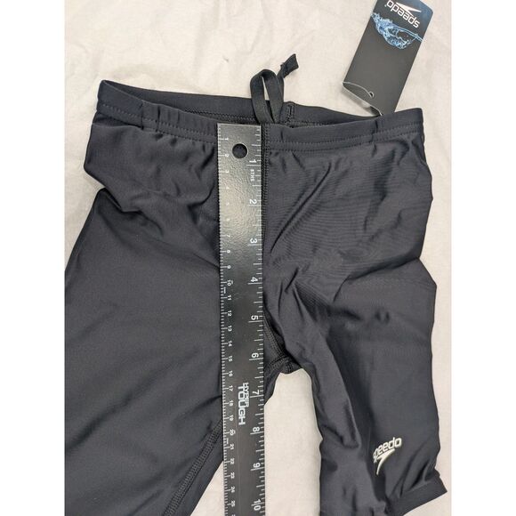 NWT Speedo Power Flex Eco Jammers Boys size 24 Black Competition Swimsuit - Picture 6 of 12